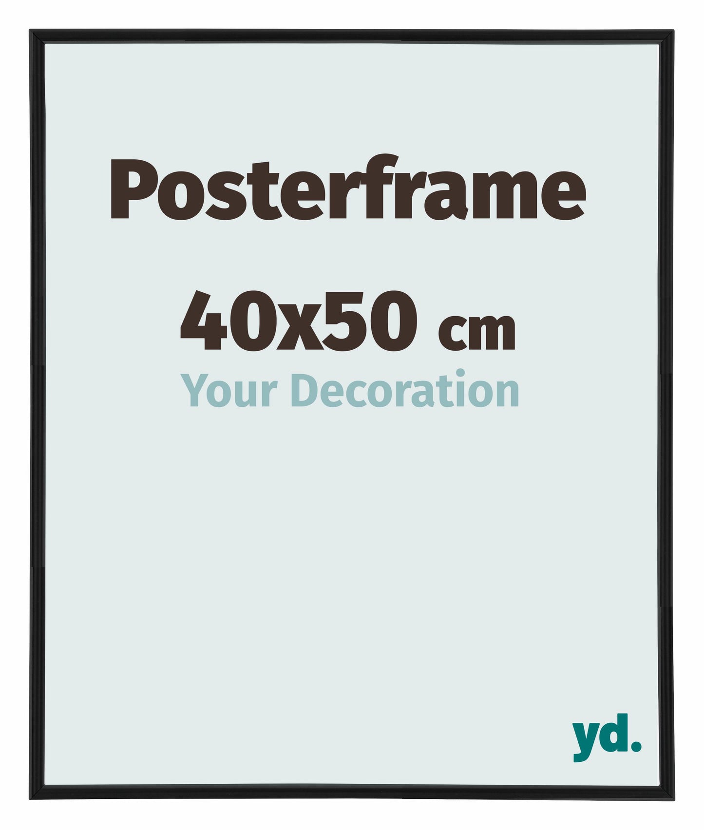 Posterlijst 40x50cm Zwart Mat Kunststof Paris