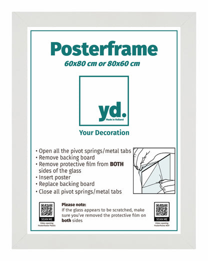 Posterlijst 60x80cm Wit Mat MDF Parma