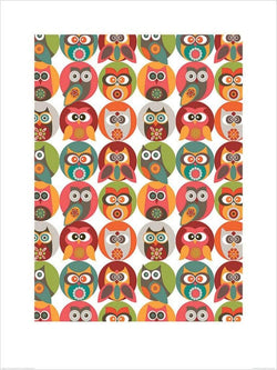 Kunstdruk Valentina Ramos - Owls Family 60x80cm