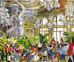 Kunstdruk Michael Leu - Museum Luncheon-III 60x50cm