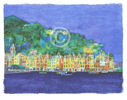 Kunstdruk Ralf Westphal - Portofino / Ligurien 90x70cm