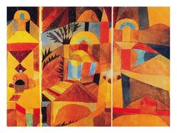 Kunstdruk Paul Klee - Il giardino del tempio 80x60cm