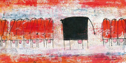 Kunstdruk Marianne Kindt - Schwarze Kuh 100x50cm