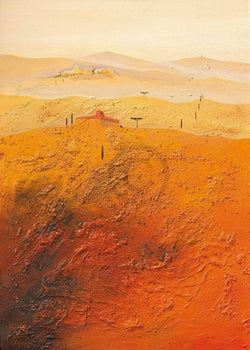 Kunstdruk Bernhard Gerner - Mediterrane Landschaft 1 50x70cm