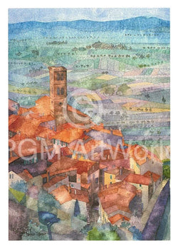 Kunstdruk Ralf Westphal - Cortona, Umbrien 50x70cm