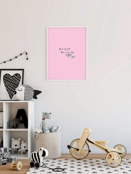 Kunstdruk Star Wars - Quote Yoda Cute 40x50cm