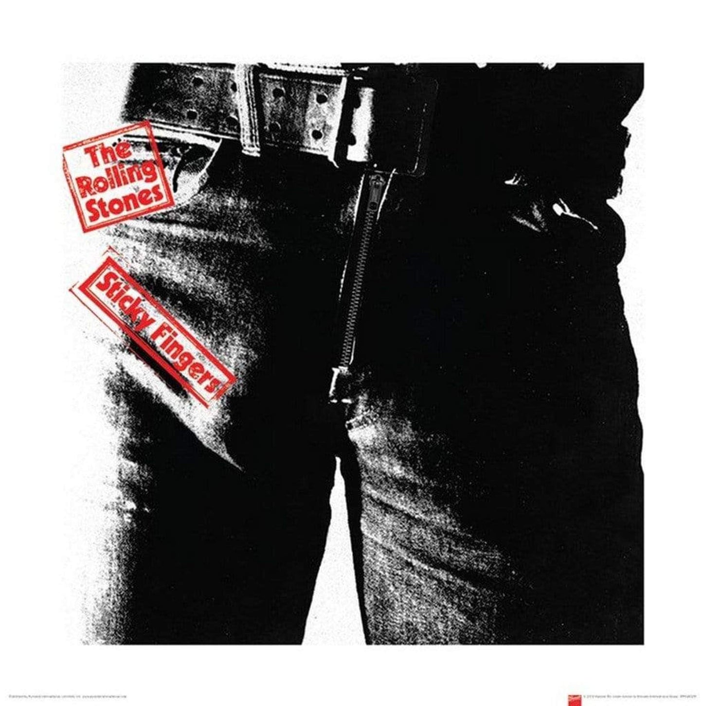 Kunstdruk The Rolling Stones - Sticky Fingers 40x40cm