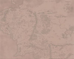 Kunstdruk The Lord of the Rings - Middle Earth 40x50cm