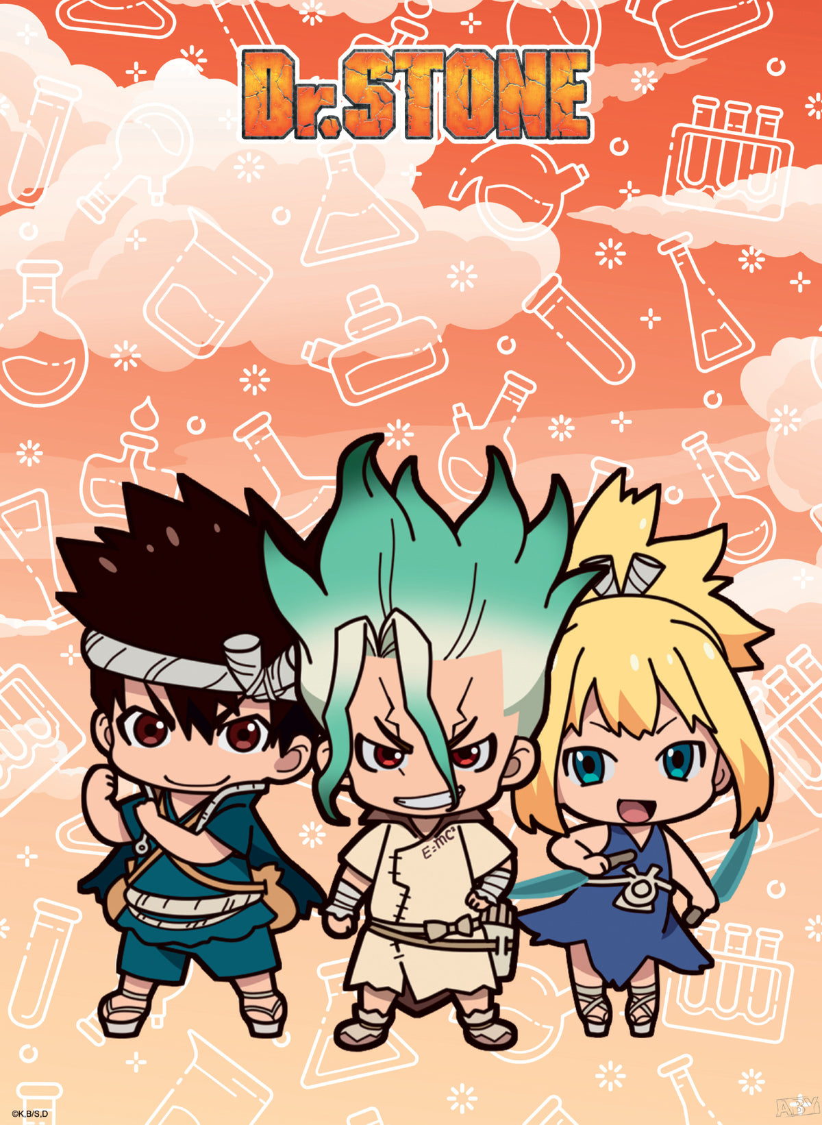 Poster Dr Stone - Senku Kohaku and Chrome 38x52cm