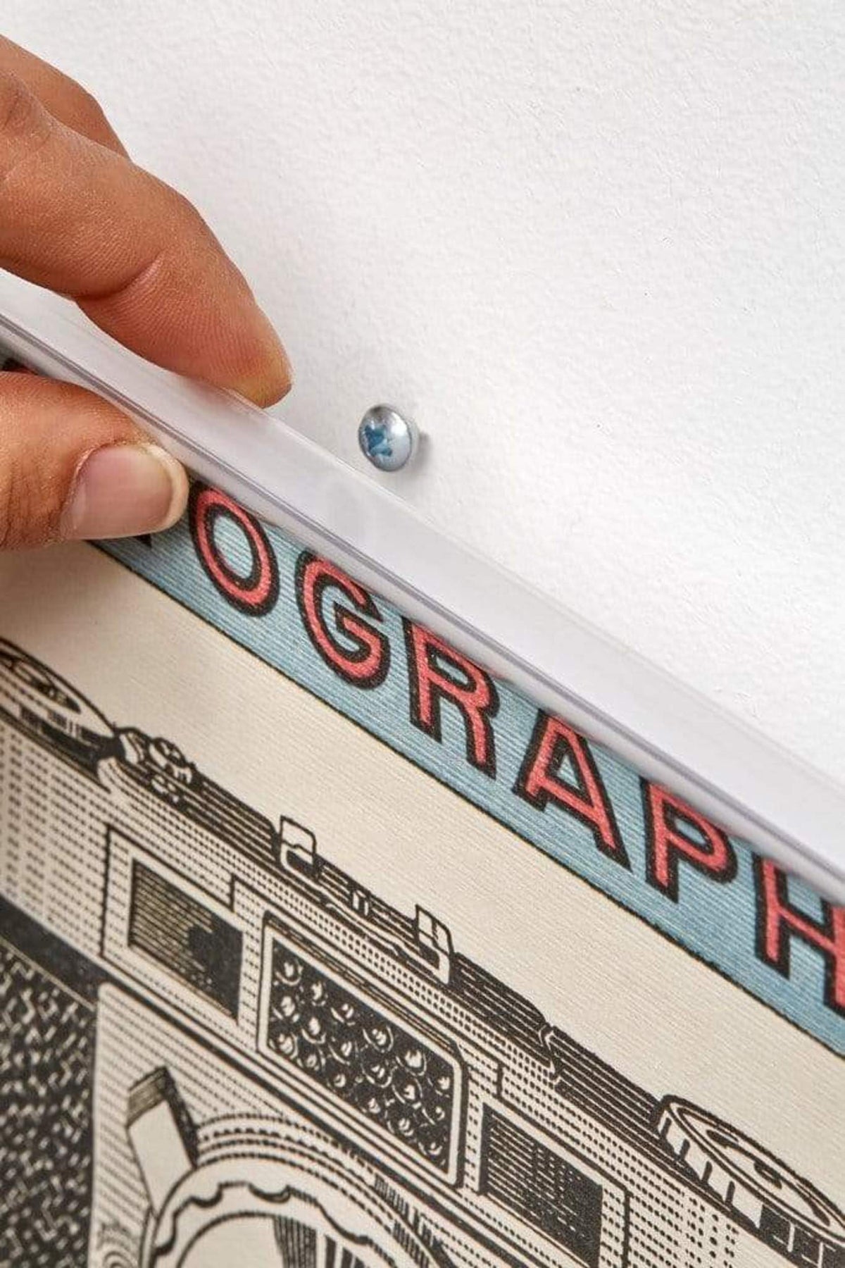 Posterhanger 40cm Transparant - Posterstrips met Ophanggat