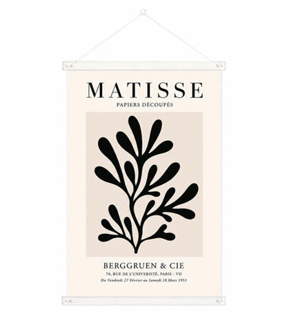 Posterhanger 70cm Transparant - Posterstrips met Ophangoog