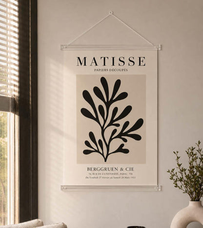 Posterhanger 70cm Transparant - Posterstrips met Ophangoog