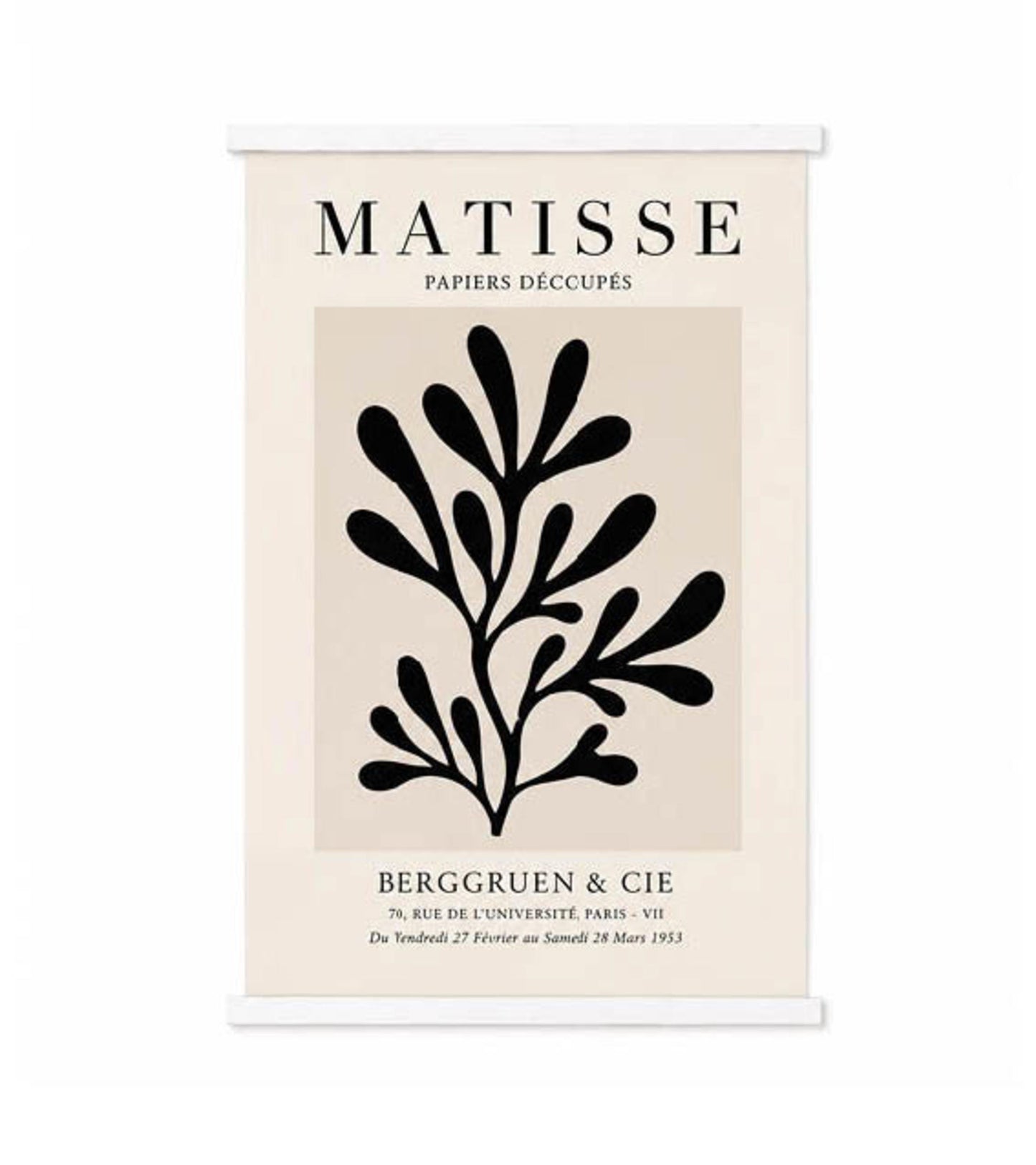 Posterhanger 70cm Wit - Posterstrips met Ophanggat