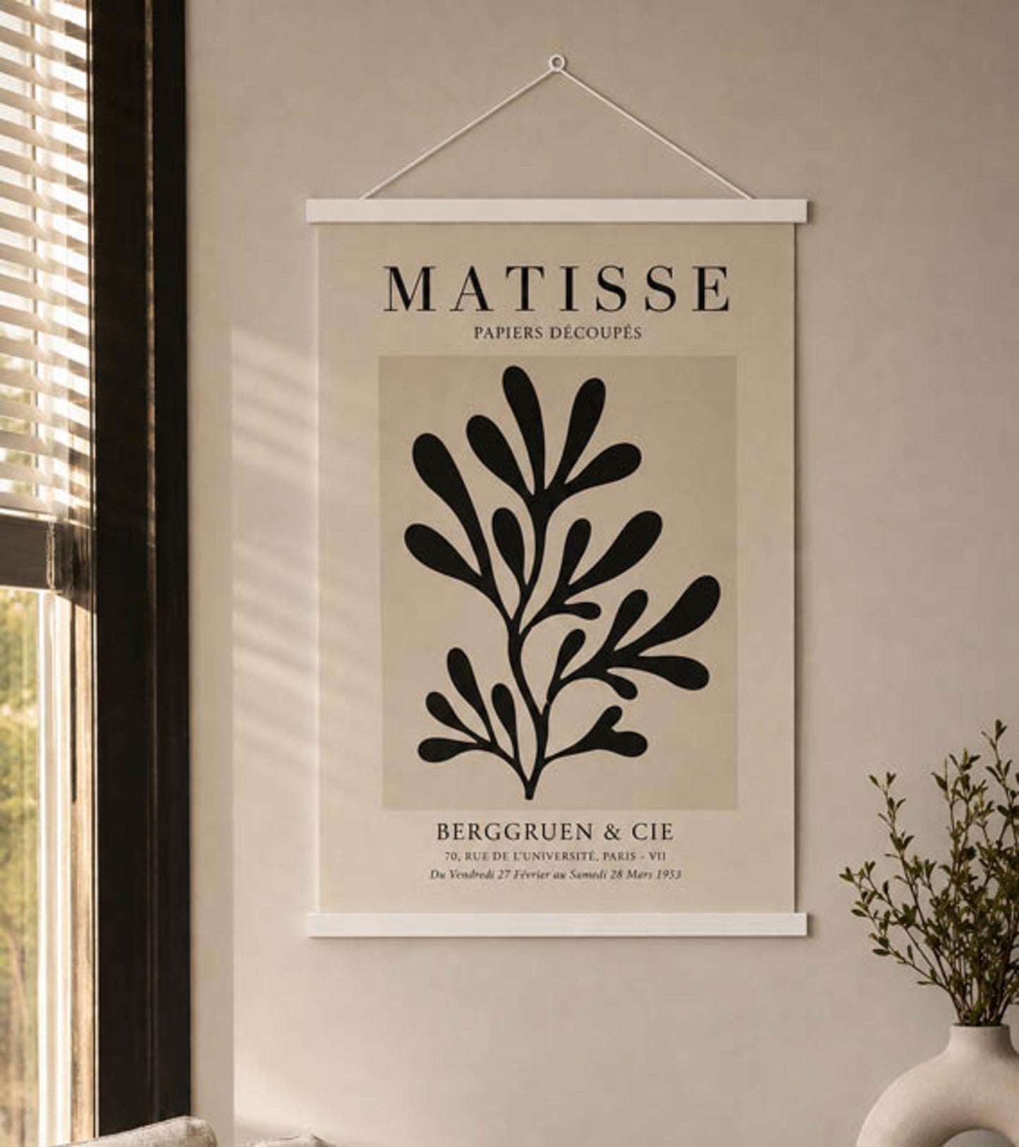 Posterhanger 40cm Wit - Posterstrips met Ophangoog