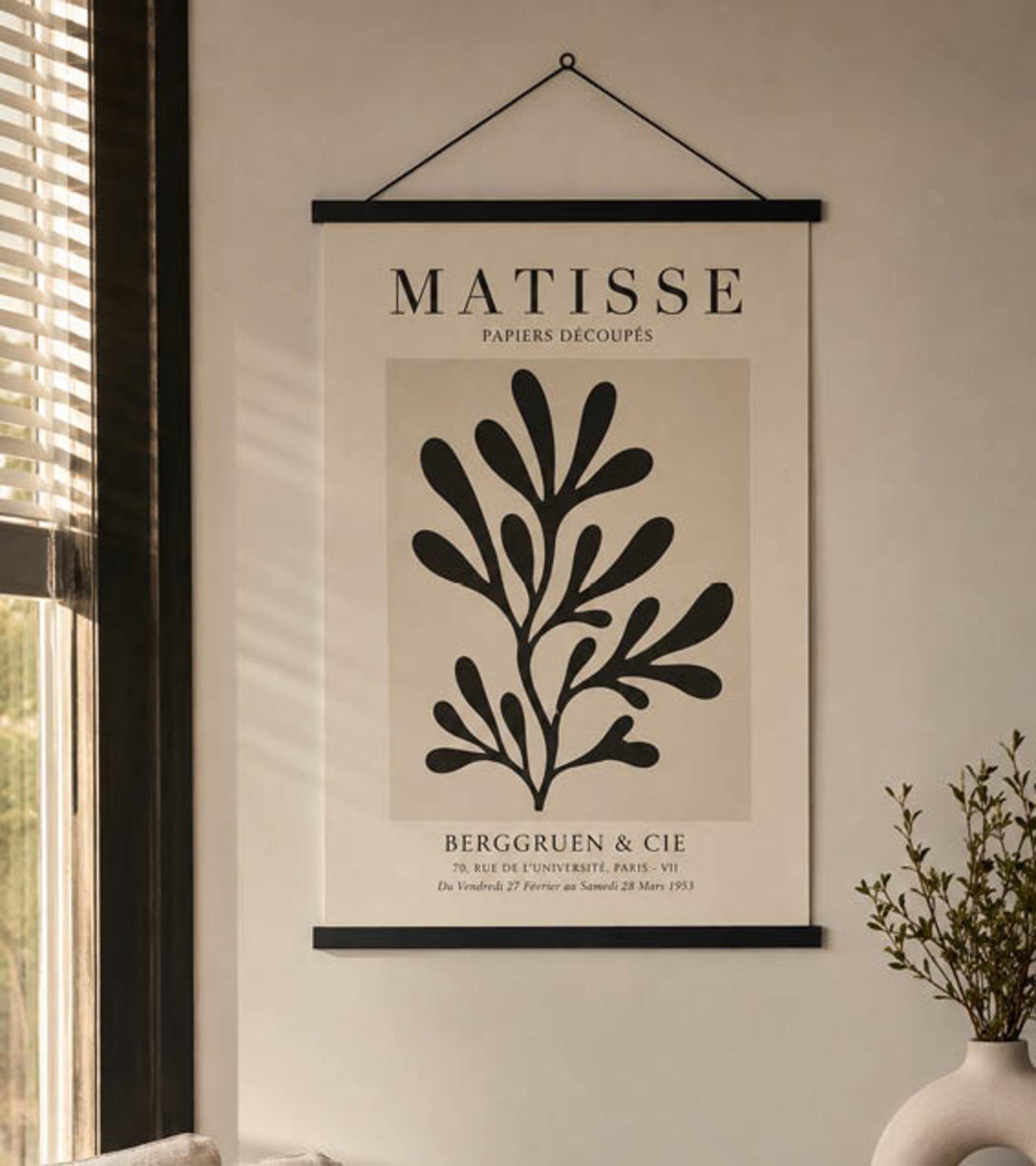 Posterhanger 100cm Zwart - Posterstrips met Ophangoog