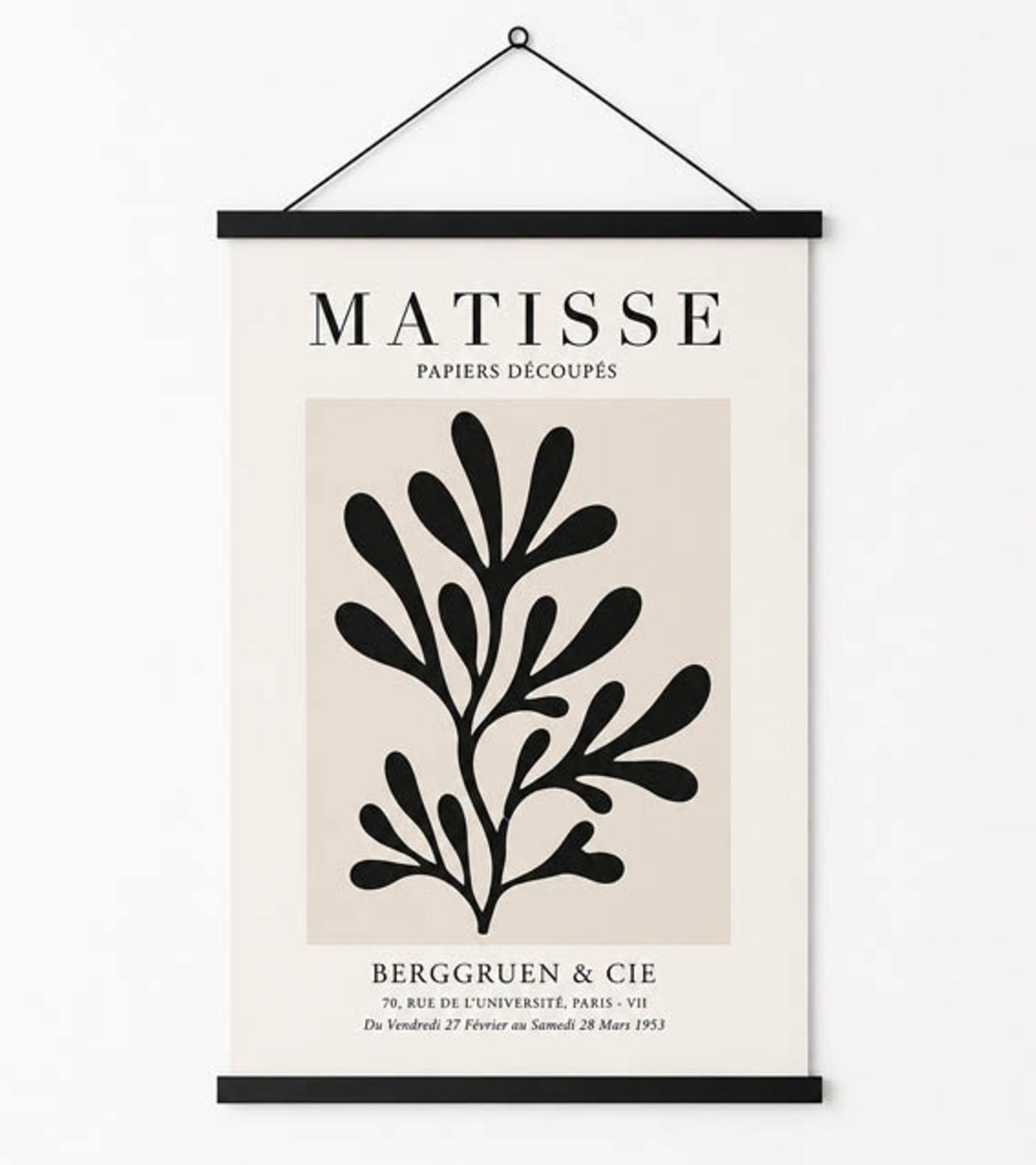 Posterhanger 100cm Zwart - Posterstrips met Ophangoog