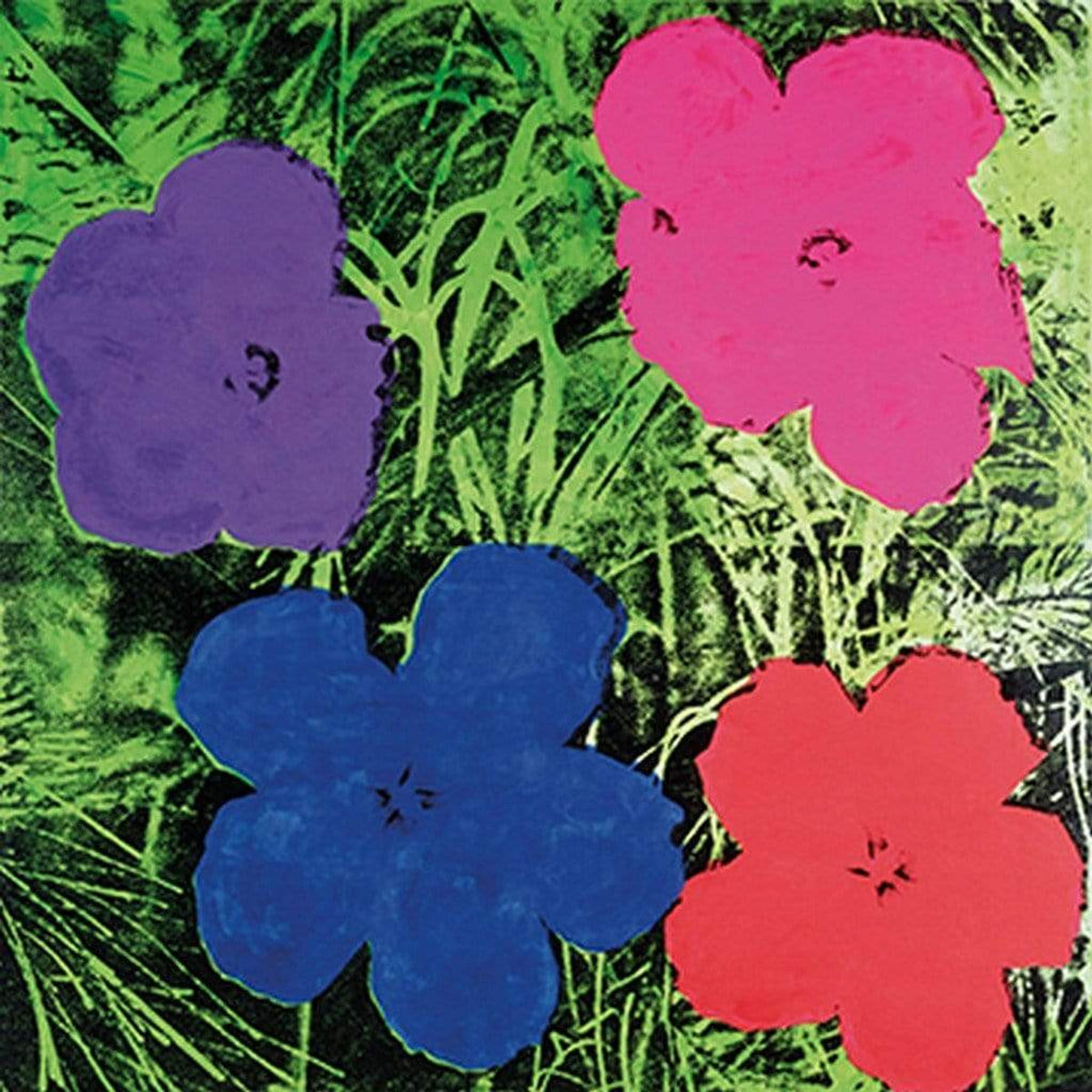 Kunstdruk Andy Warhol - Flowers C. 1984 60x60cm