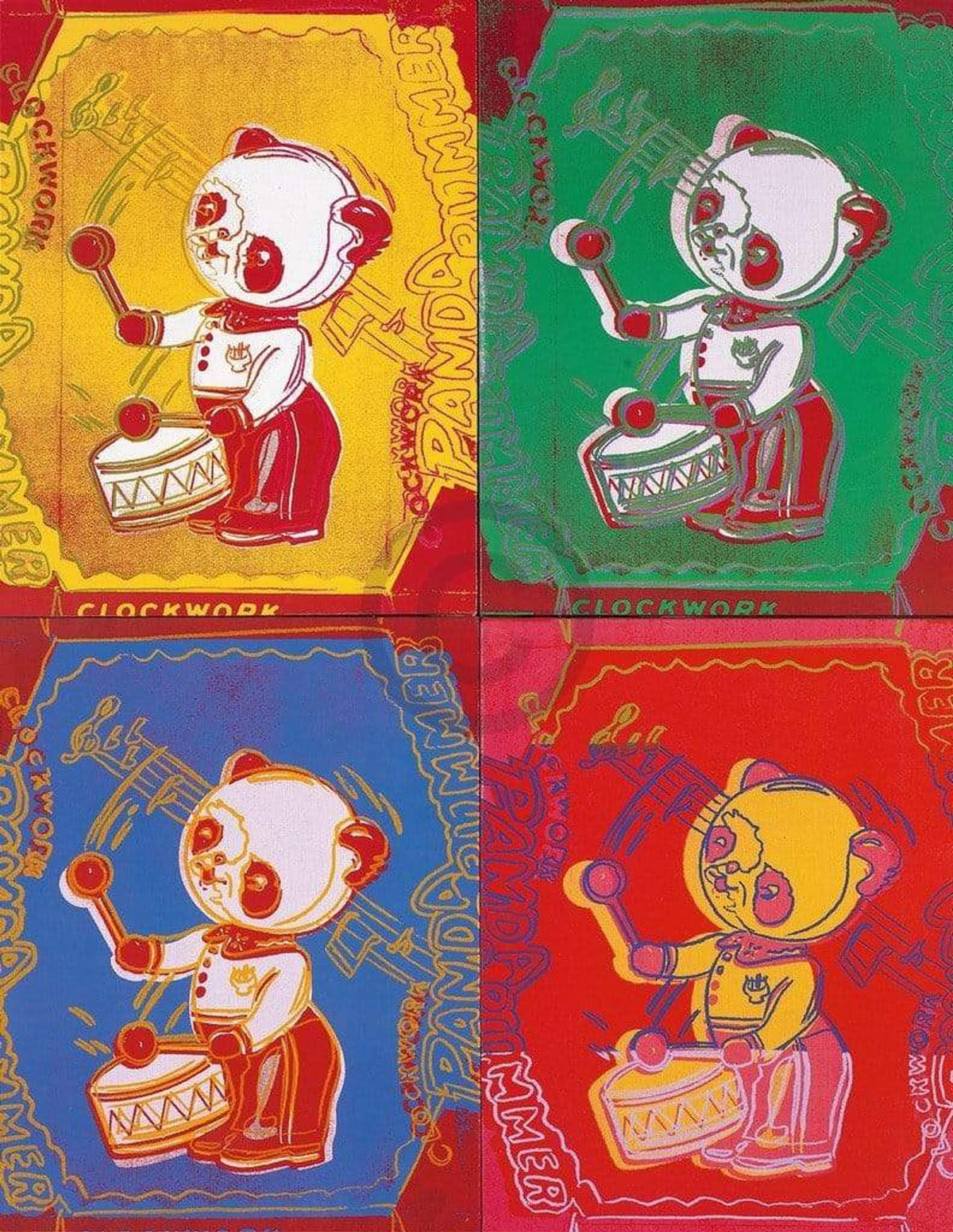 Kunstdruk Andy Warhol - Four Pandas 1983 65x84cm