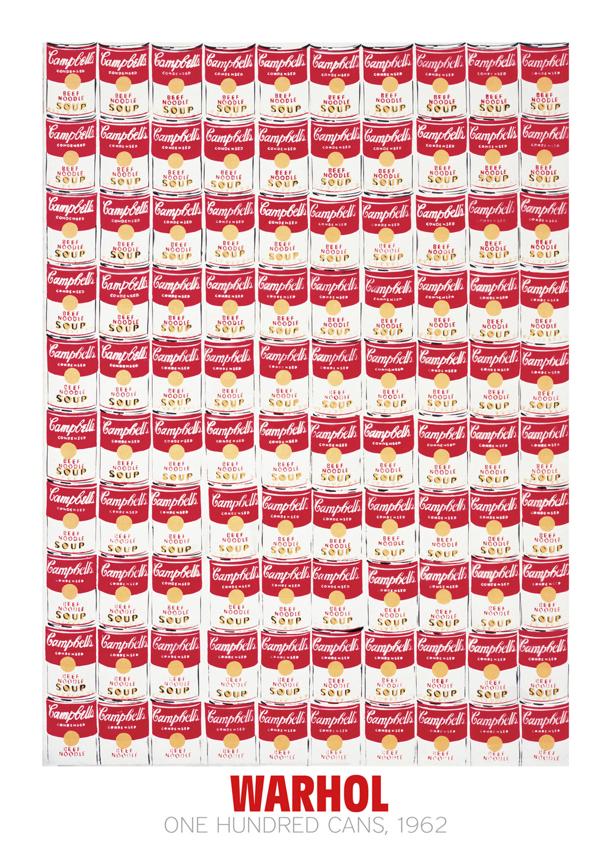 Kunstdruk Andy Warhol - One Hundred Cans 1962 65x90cm