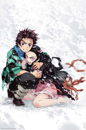 ABYstyle Demon Slayer Tanjiro & Nezuko Snow Poster 61x91,5cm | Posters.nl