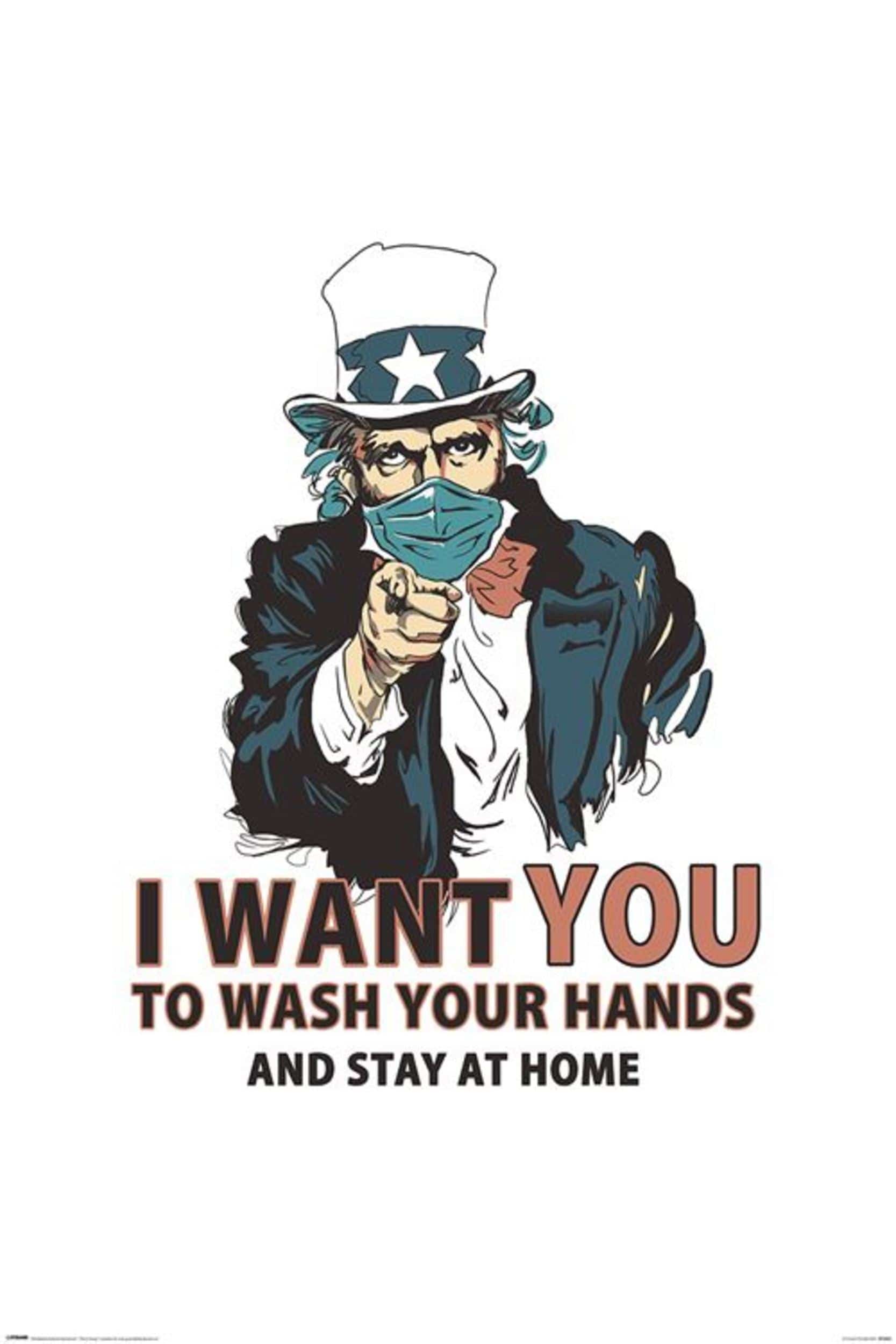 Pyramid Vincent Trinidad Wash Your Hands Poster 61X91 5cm | Posters.nl