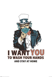 Pyramid Vincent Trinidad Wash Your Hands Poster 61X91 5cm | Posters.nl