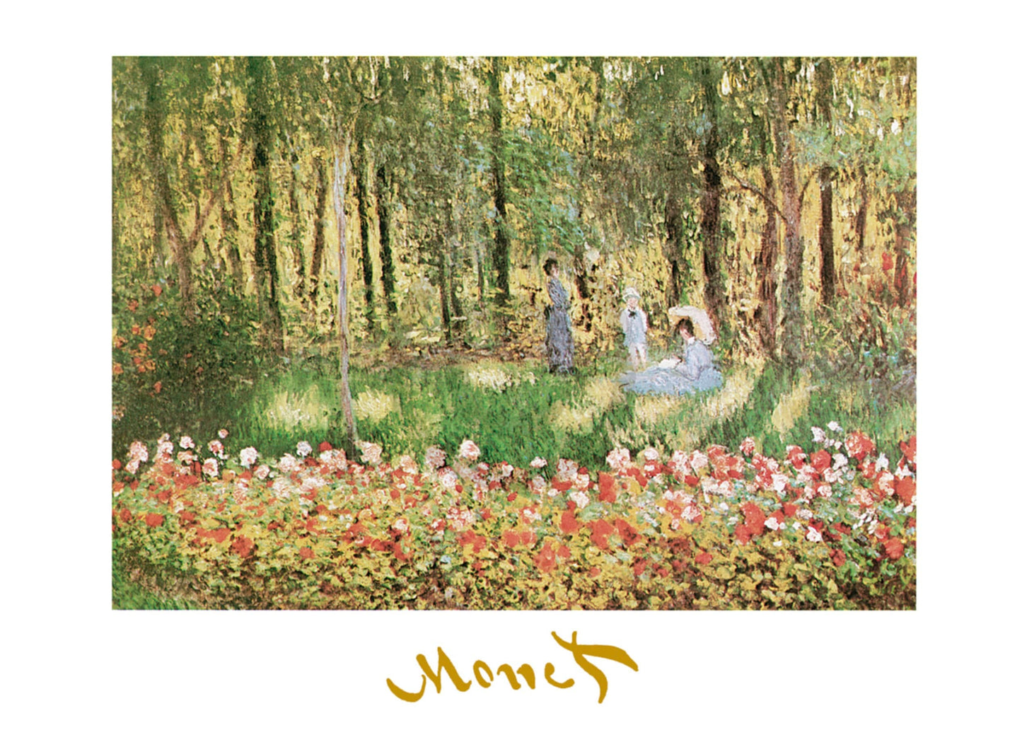 Claude Monet  La famille d'artiste Kunstdruk 70x50cm | Posters.nl