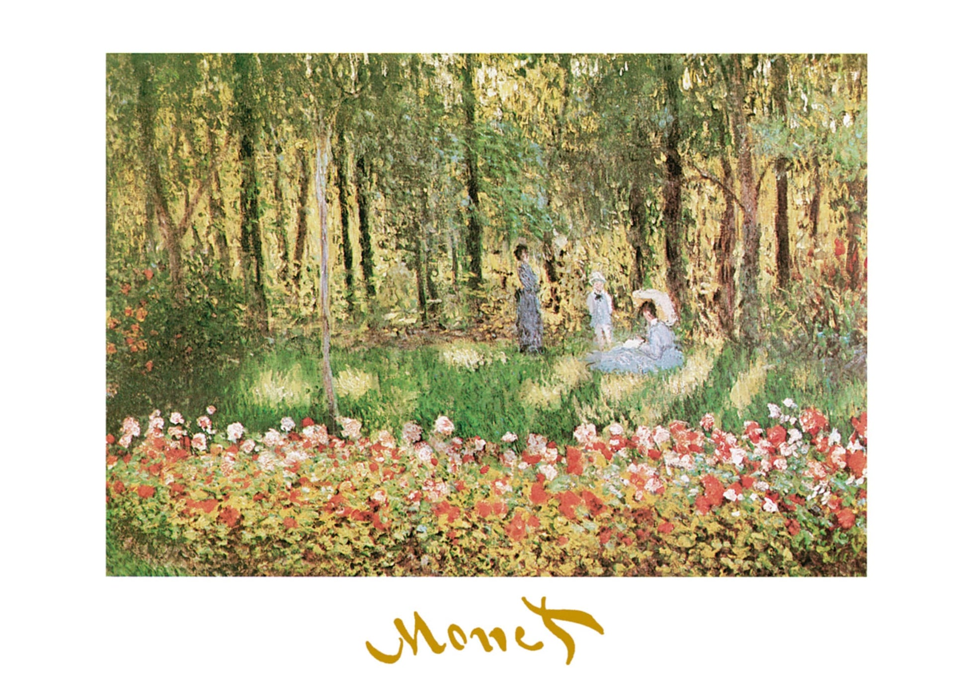 Claude Monet  La famille d'artiste Kunstdruk 70x50cm | Posters.nl