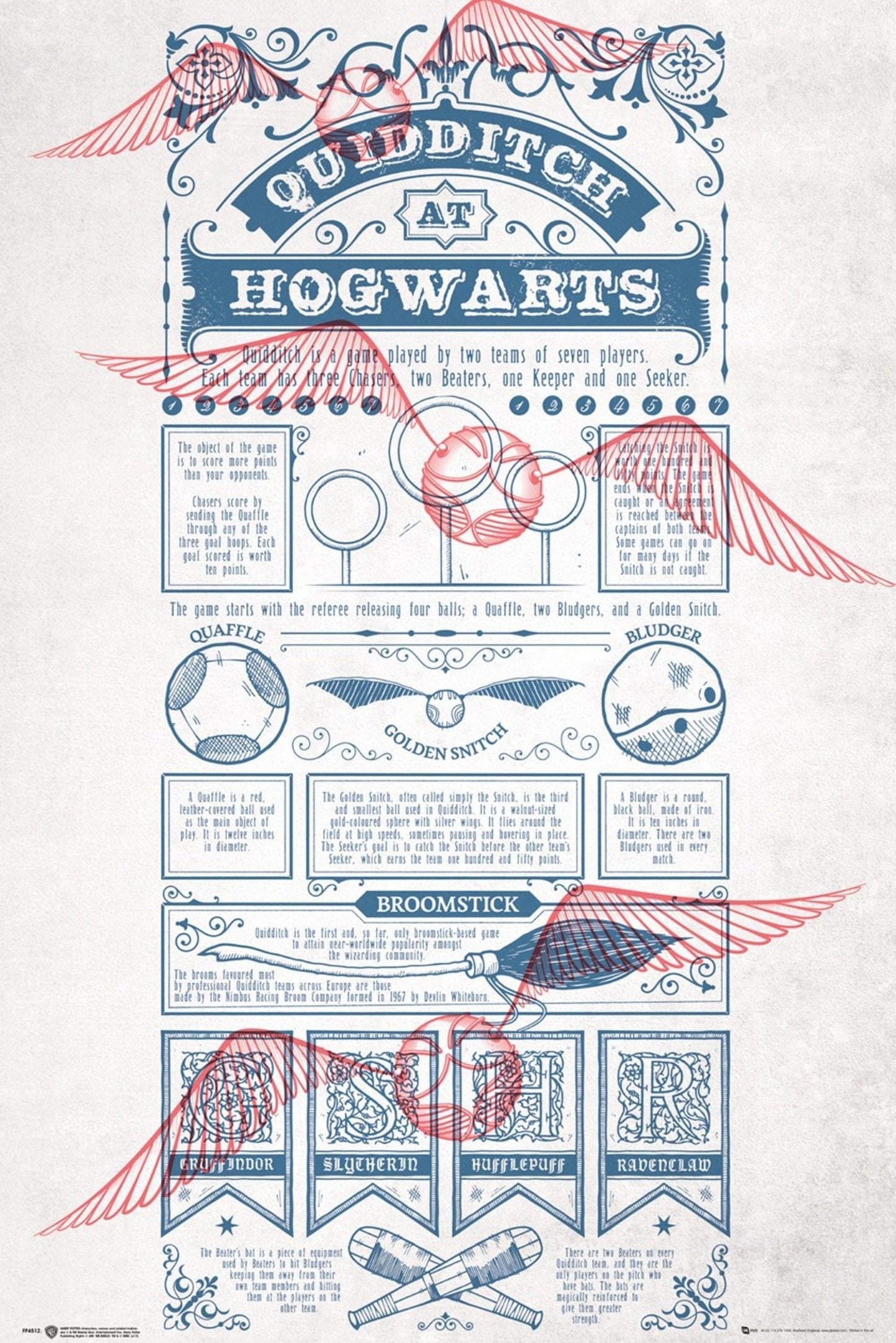 Gbeye Harry Potter Quidditch At Hogwarts Poster 61X91 5cm | Posters.nl