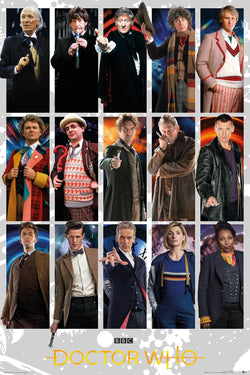 Gbeye Doctor Who Doctors Grid Poster 61X91 5cm | Posters.nl
