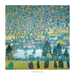 Gustav Klimt  Pendio montano a Unterach Kunstdruk 70x70cm | Posters.nl