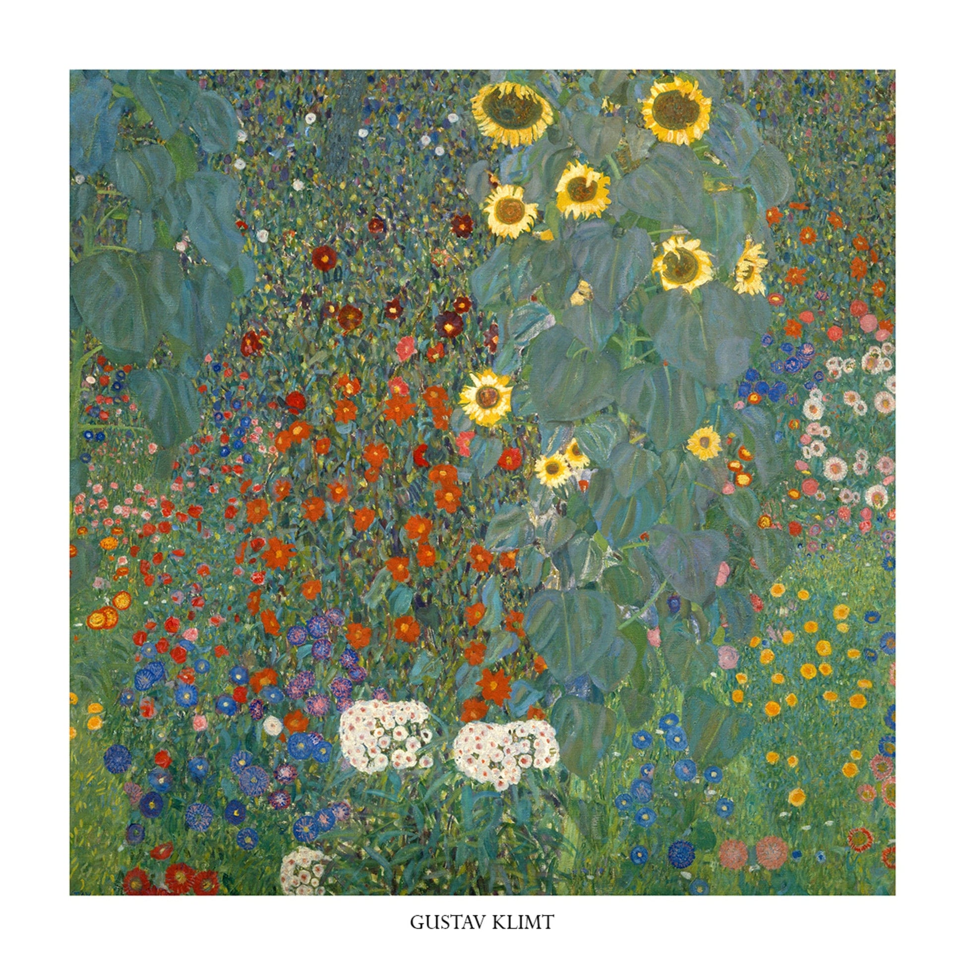 Gustav Klimt  Il giardino di compagna Kunstdruk 70x70cm | Posters.nl