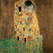 Gustav Klimt  Der KuÃŸ Kunstdruk 98x98cm | Posters.nl