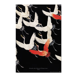 Grupo Erik Gpe5627 Poster Furisode With A Myriad Of Flying Cranes | Posters.nl