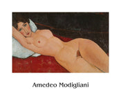 Kunstdruk Amedeo Modigliani Liegender Frauenakt auf weißem Kissen 50x40cm AMO 2002 PGM | Posters.nl