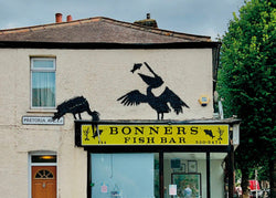 Kunstdruk Banksy - Pelikane Fish and Chips 70x50cm