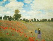 Kunstdruk Claude Monet Mohnfeld bei Argenteuil 90x70cm CM 15 PGM | Posters.nl