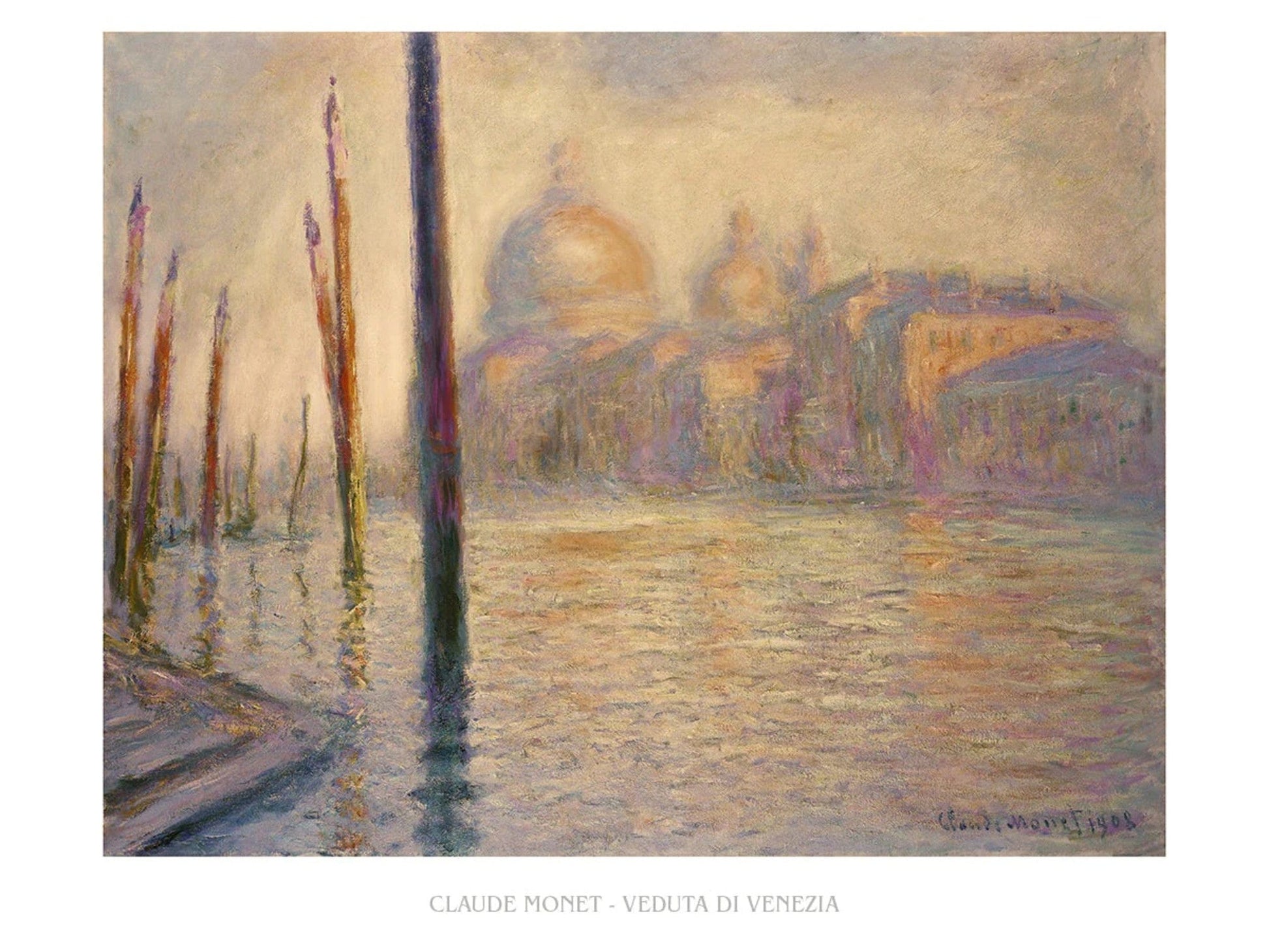 Kunstdruk Claude Monet Veduta di Venezia 80x60cm CM 60 PGM | Posters.nl