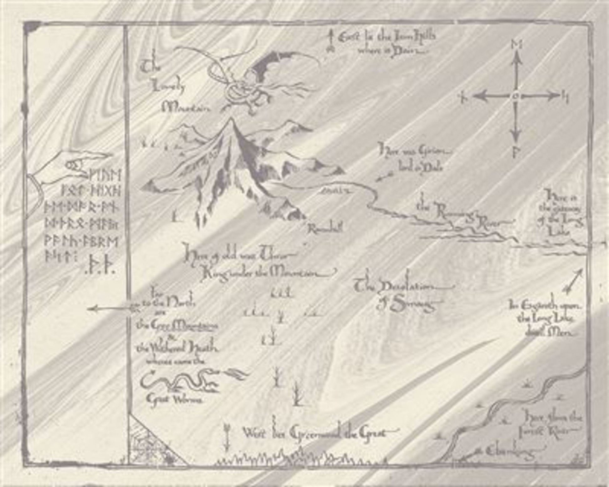 Kunstdruk The Hobbit The Lonely Mountain 50x40cm Pyramid PPR53250 | Posters.nl