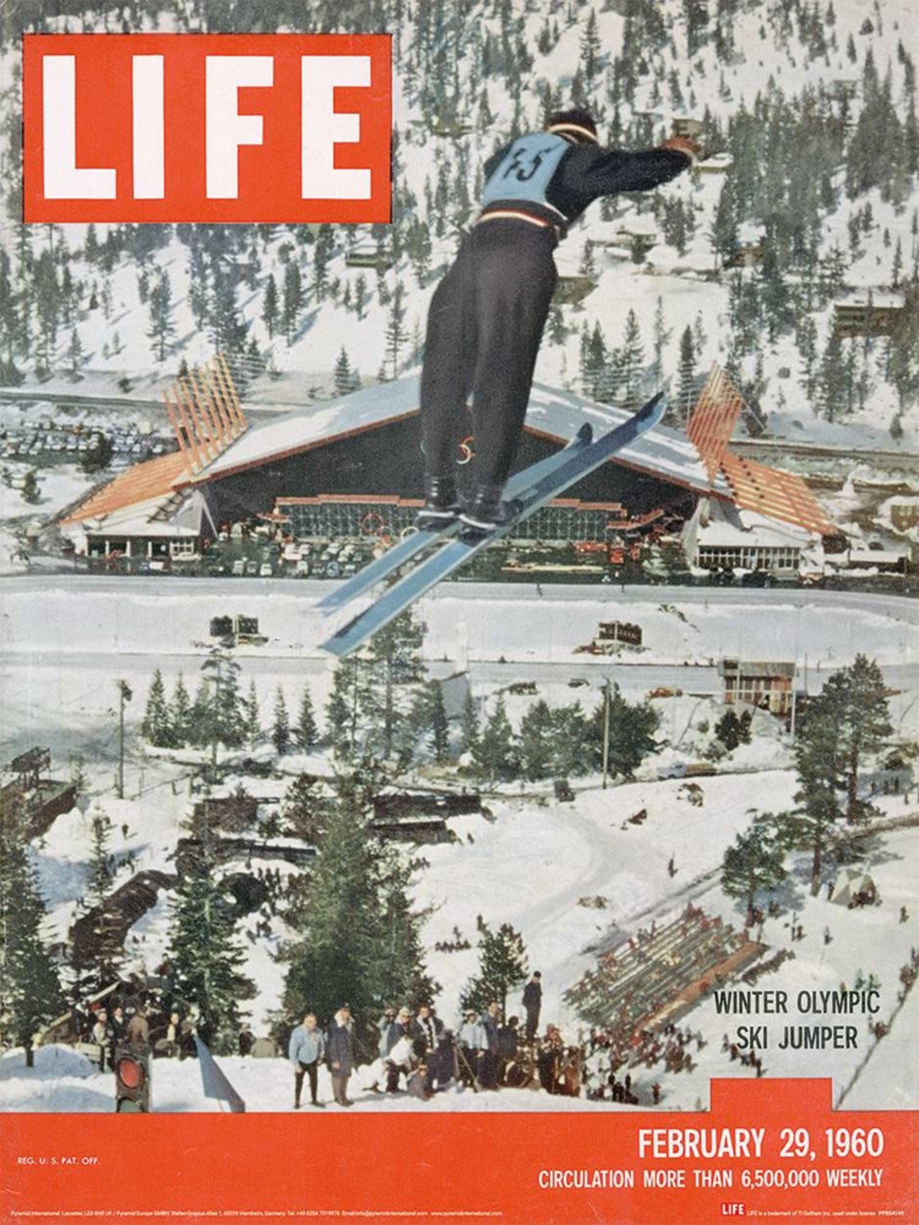 Kunstdruk Time Life Olympic Ski Jumper 30x40cm Pyramid PPR54149 | Posters.nl