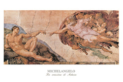 Michelangelo  La creazione di Adamo Kunstdruk 120x80cm | Posters.nl