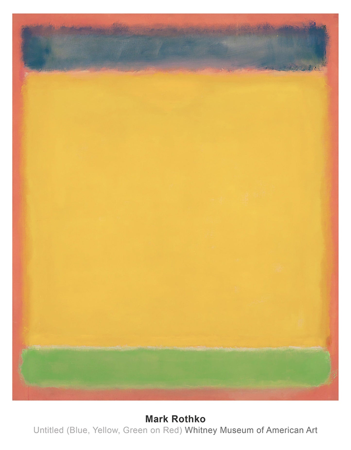 Mark Rothko  Untitled Blue, Yellow, Green, Red Kunstdruk 71x91cm | Posters.nl