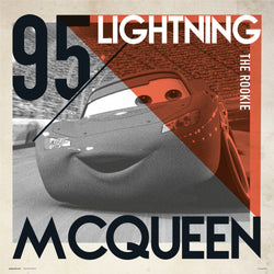 Grupo Erik Disney Cars Lightning Mcqueen Kunstdruk 30X30cm | Posters.nl