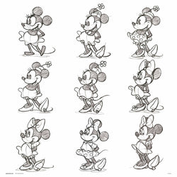 Grupo Erik Disney Minnie Sketch Kunstdruk 30X30cm | Posters.nl