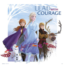 Grupo Erik Frozen Lead With Courage Kunstdruk 30X30cm | Posters.nl