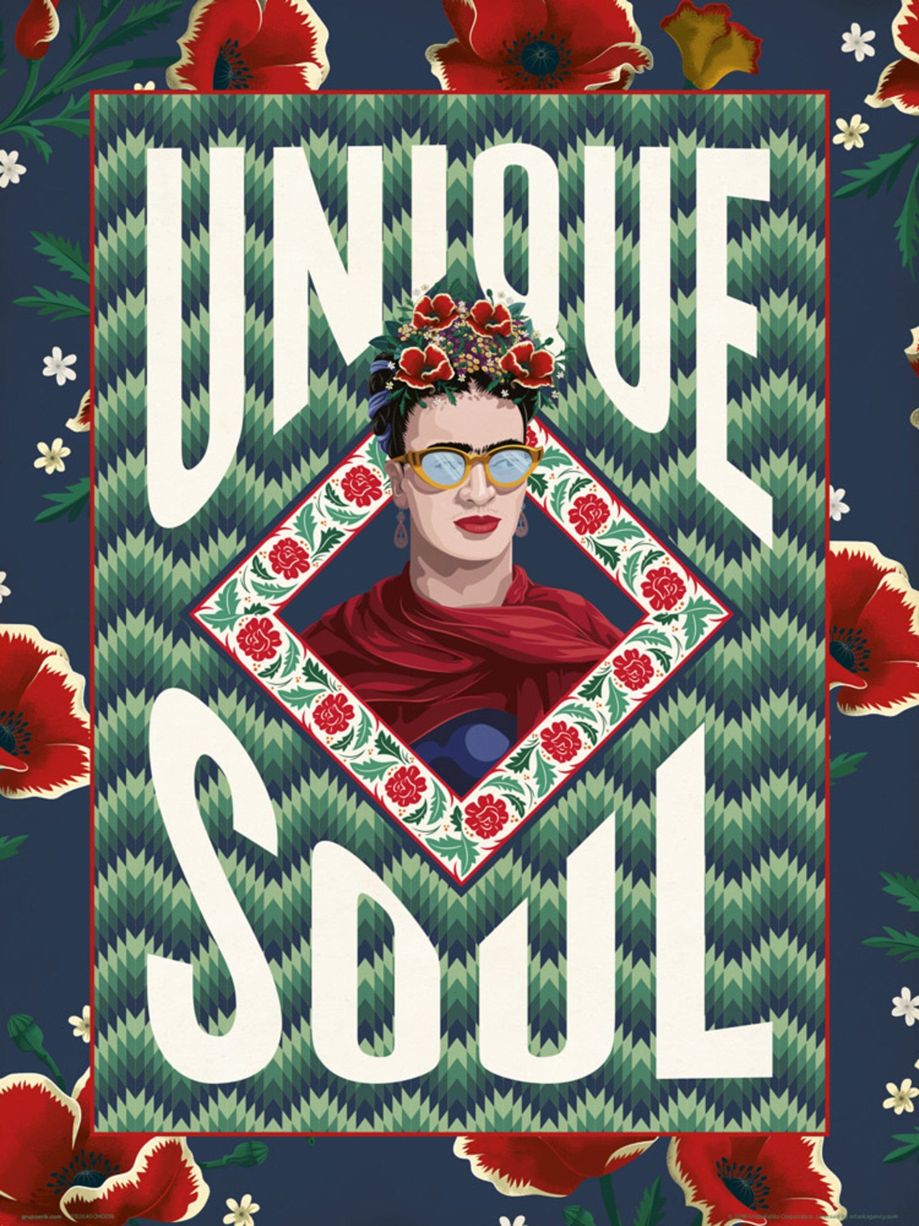 Grupo Erik Frida Kahlo Unique Soul Kunstdruk 30X40cm | Posters.nl