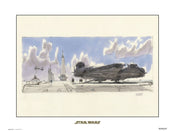 Grupo Erik Star Wars Concept Art Milennium Falcon Kunstdruk 40X30cm | Posters.nl