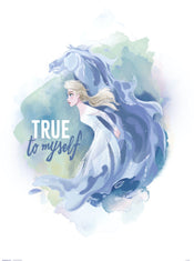 Grupo Erik Disney Frozen Ii Elsa And Horse True To Myself Kunstdruk 30X40cm | Posters.nl