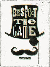 Grupo Erik Monopoly Respect The Game Kunstdruk 30X40cm | Posters.nl