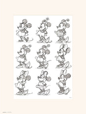 Grupo Erik Disney Minnie Sketch Kunstdruk 30X40cm | Posters.nl